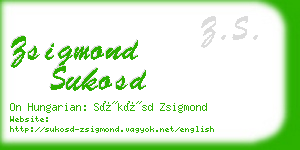 zsigmond sukosd business card